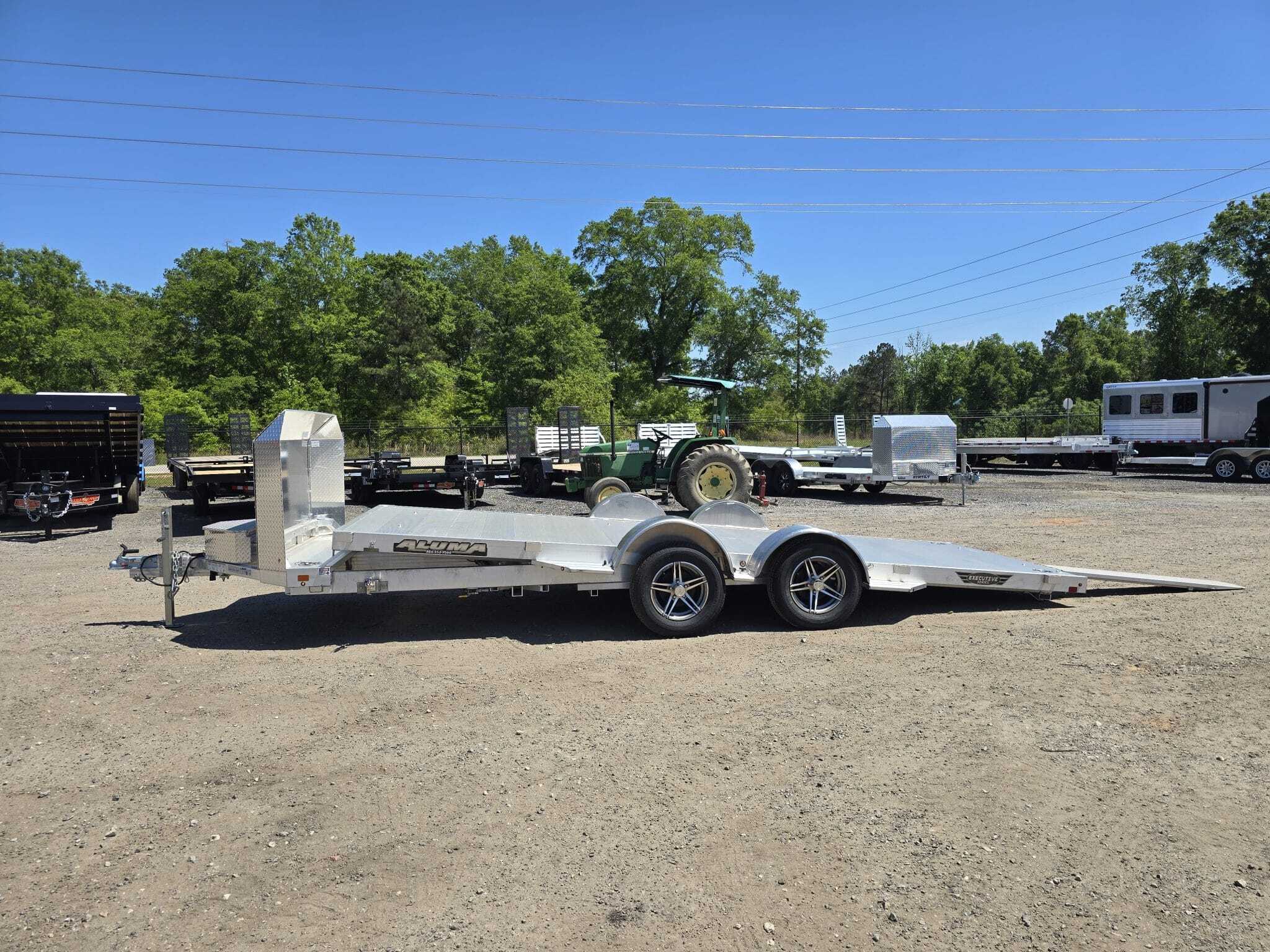 2026 Aluma 8218 tilt anniversary car hauler trailer aluminum in Byron, GA