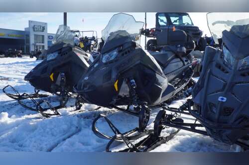 2025 PolarisĀ® 650 Indy Adventure 137 Shadow Gray / Gloss Black 650 137 in watkins MN