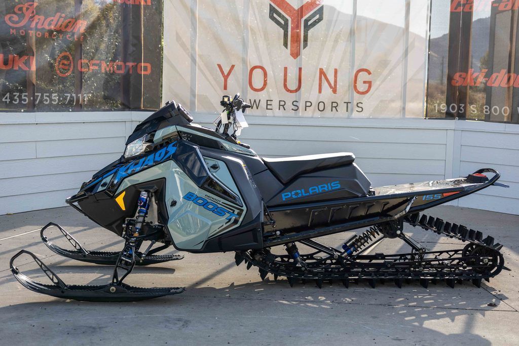 2026 Polaris® Patriot Boost RMK Khaos 155 Hemlock Blue / Black / Velo in logan UT