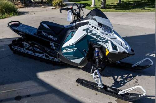 2026 PolarisĀ® Patriot Boost RMK Khaos 155 Premium Matte Casecade Gree PATRIOT BOOST 155 in logan UT