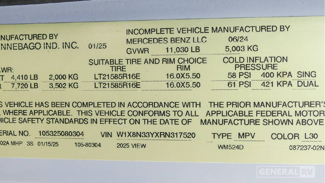 A photo of this 2025 Winnebago VIEW 24D