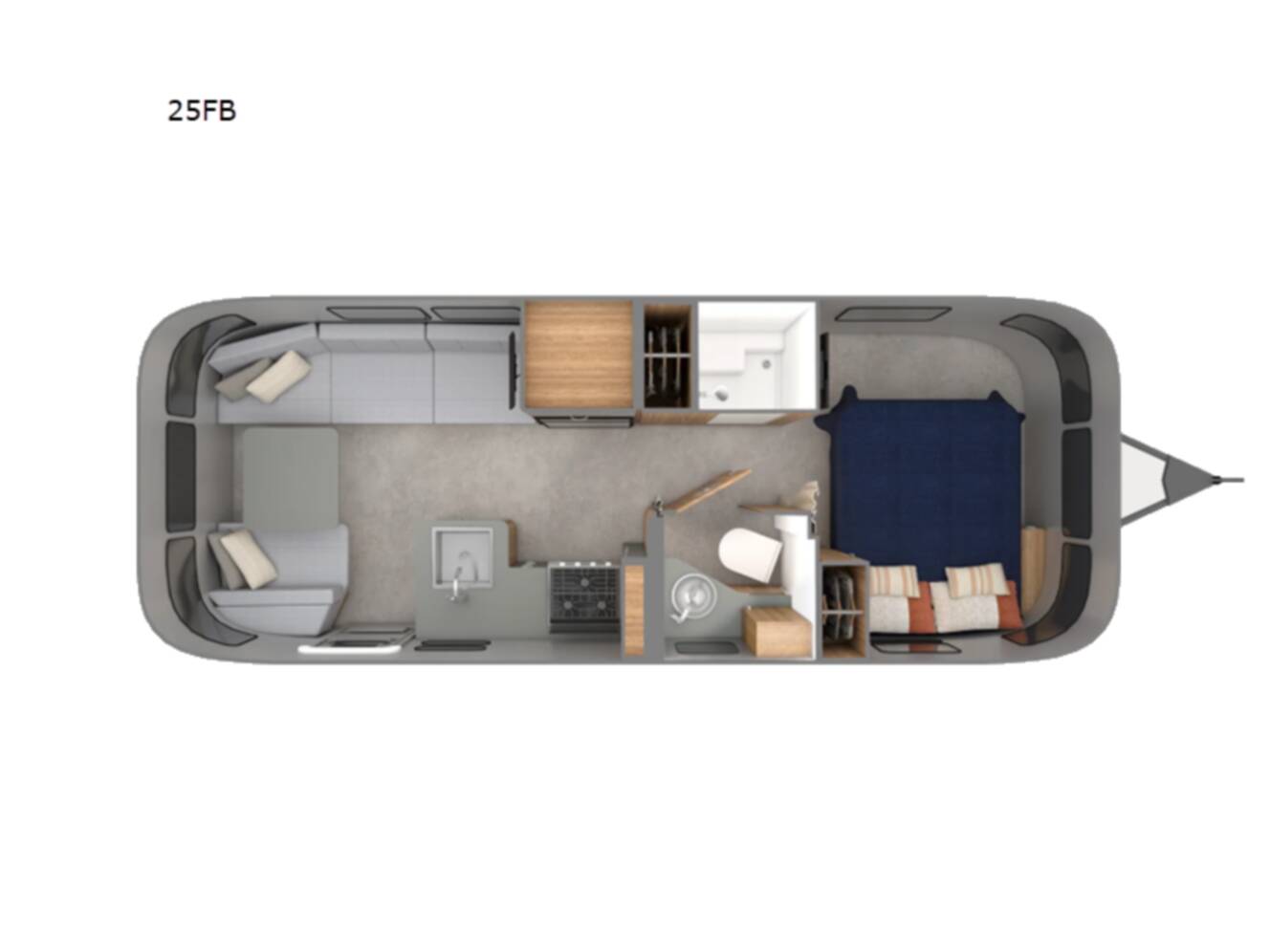 A photo of this 2026 Airstream Trade Wind 25FBQ