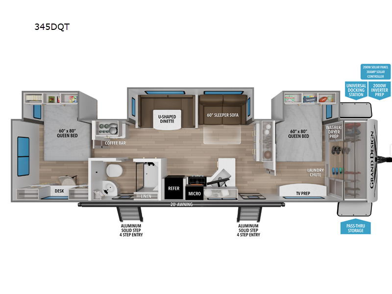 2027 Grand Design Transcend 345DQT in sacramento CA