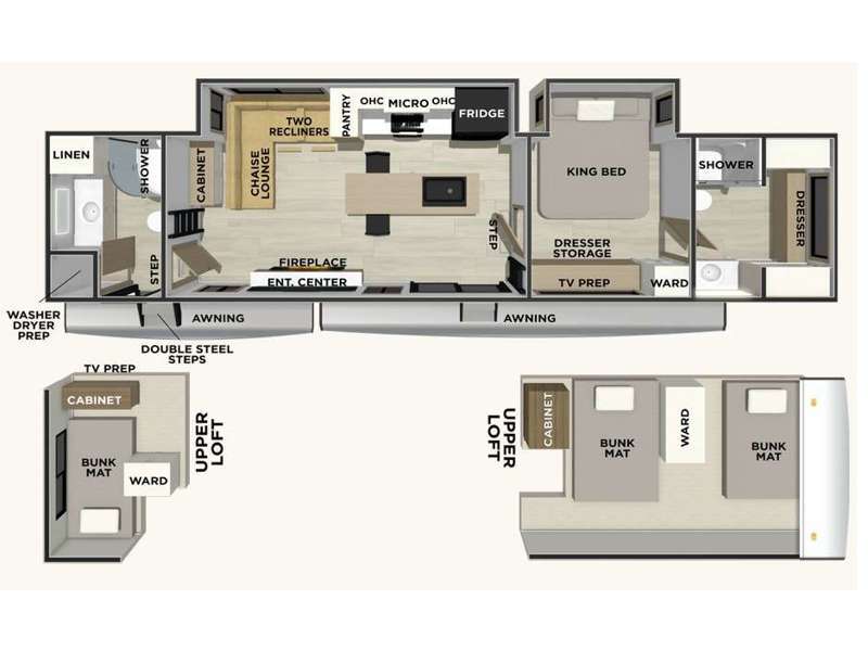 2027 Forest River Rv Sandpiper Destination Trailers 411DBDL in bunker hill IN