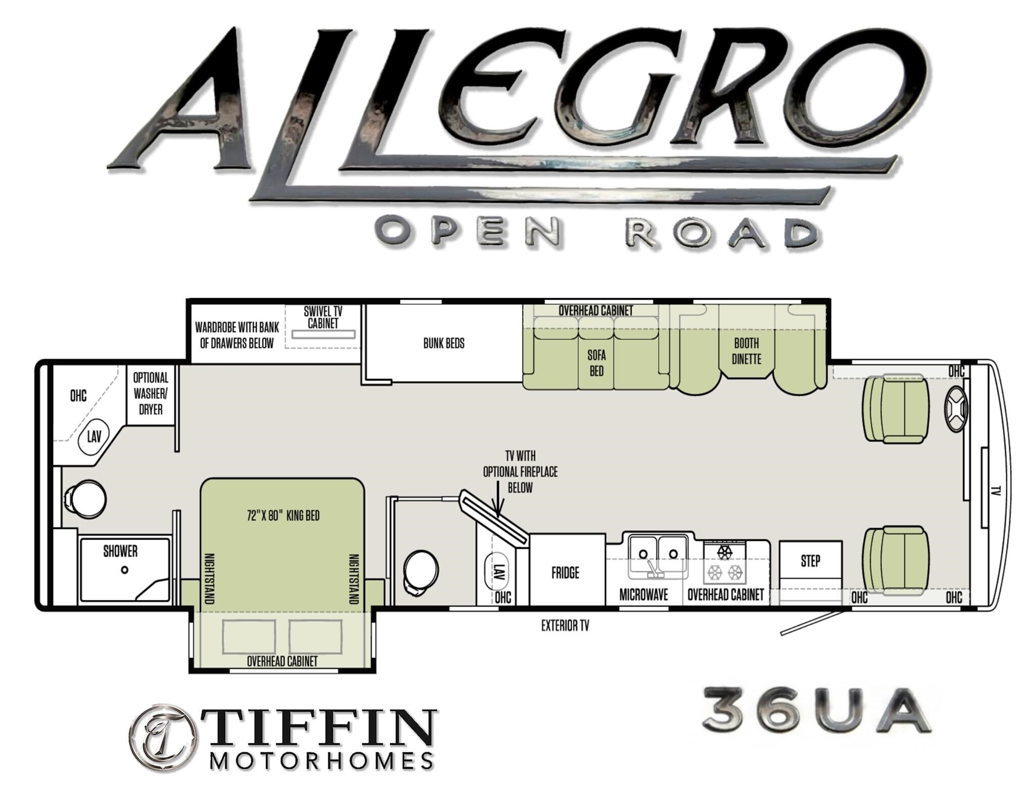 A photo of this 2016 Tiffin ALLEGRO OPEN ROAD 36LA
