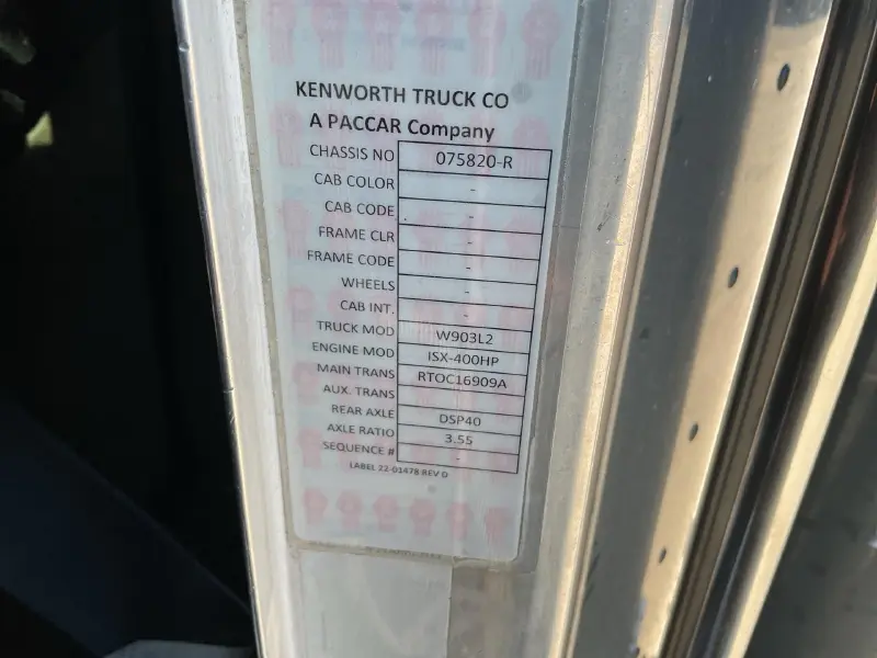 2005 KENWORTH W900B