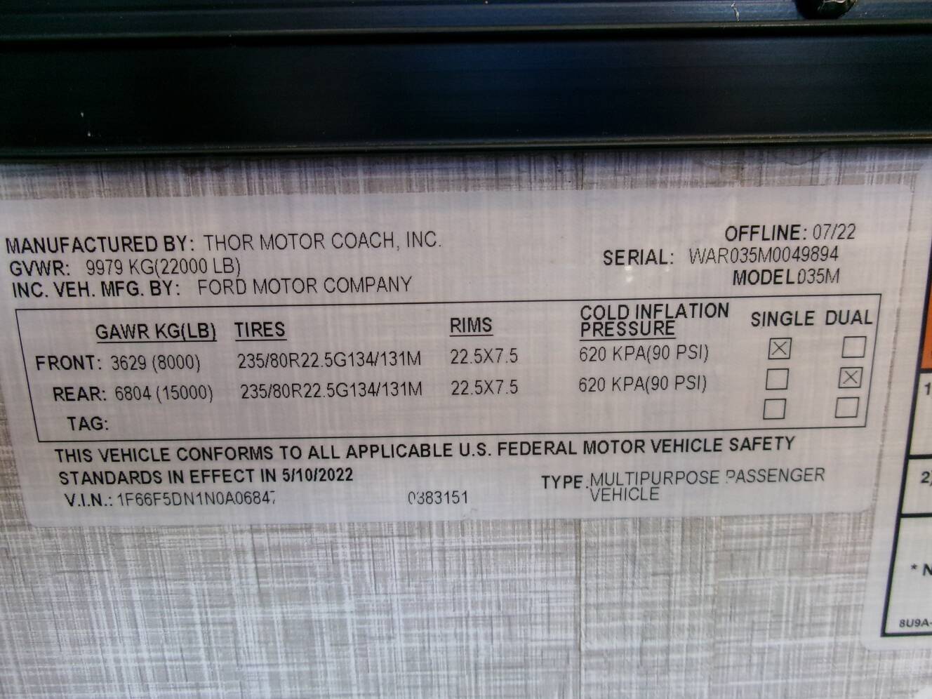 A photo of this 2023 Thor Motor Coach WINDSPORT 35M