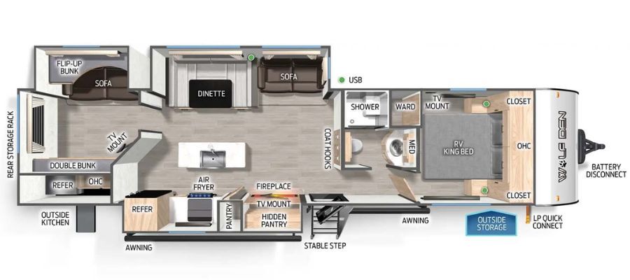 2027 Forest River Cherokee Wolf Den 304SR in lakeview OH