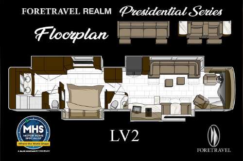 2027 Foretravel Realm Presidential Luxury Villa 2 (LV2) in alvarado TX