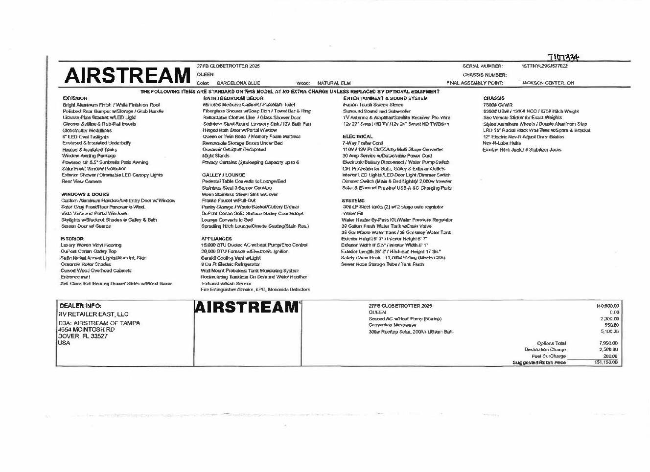 A photo of this 2025 Airstream GLOBETROTTER 27FBQ