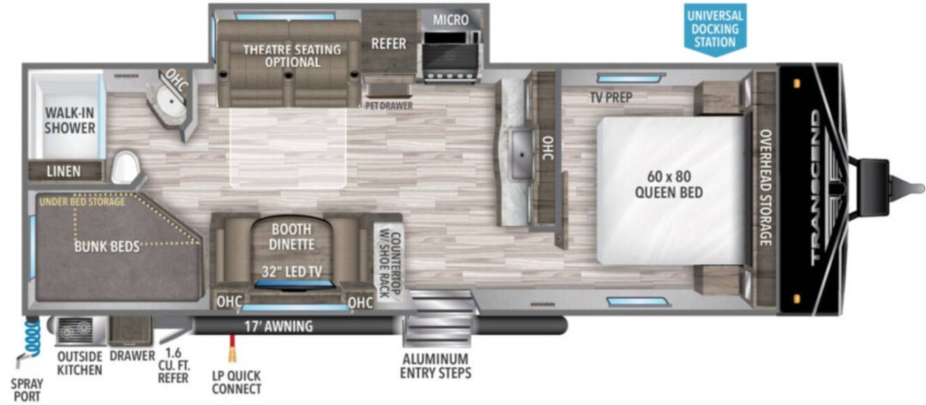 A photo of this 2023 Grand Design TRANSCEND XPLOR 261BH