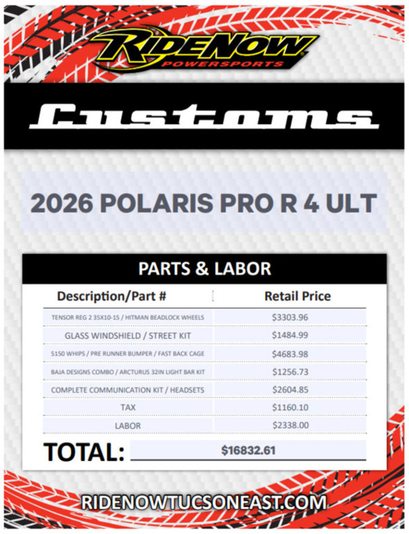 2026 Polaris RZR Pro R 4 Ultimate in tucson AZ
