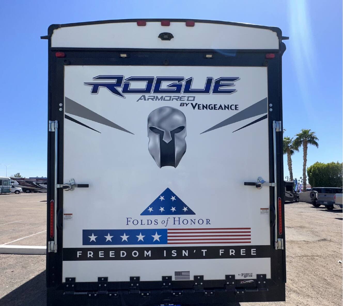 A photo of this 2023 Forest River Vengeance Rogue Armored 4007