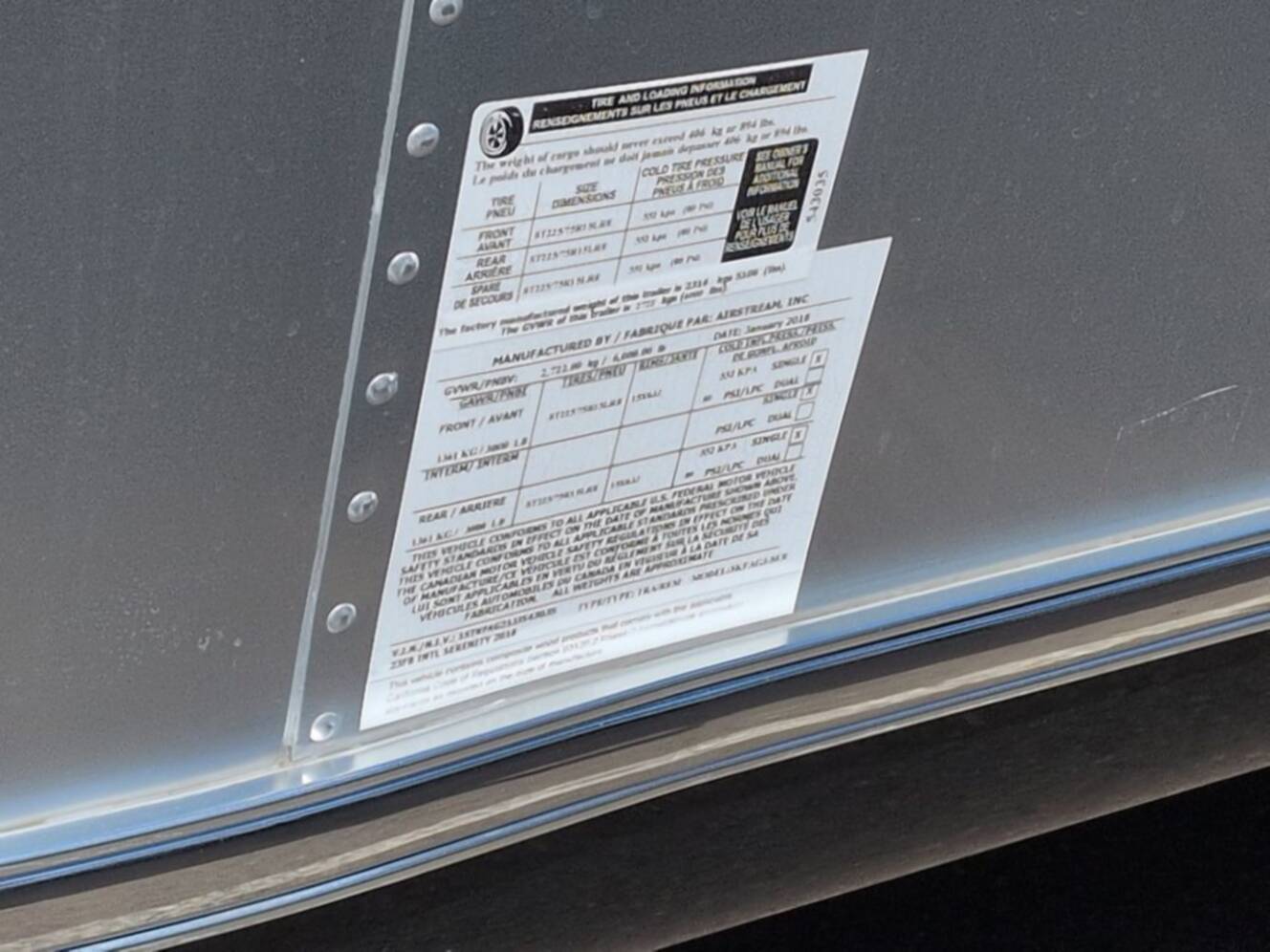 A photo of this 2018 Airstream International Serenity 23FB