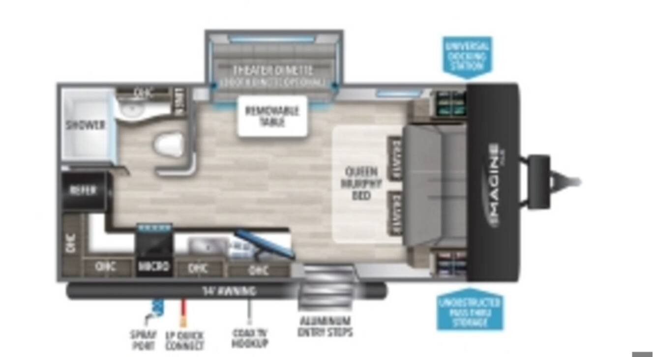 A photo of this 2023 Grand Design Imagine XLS 17MKE