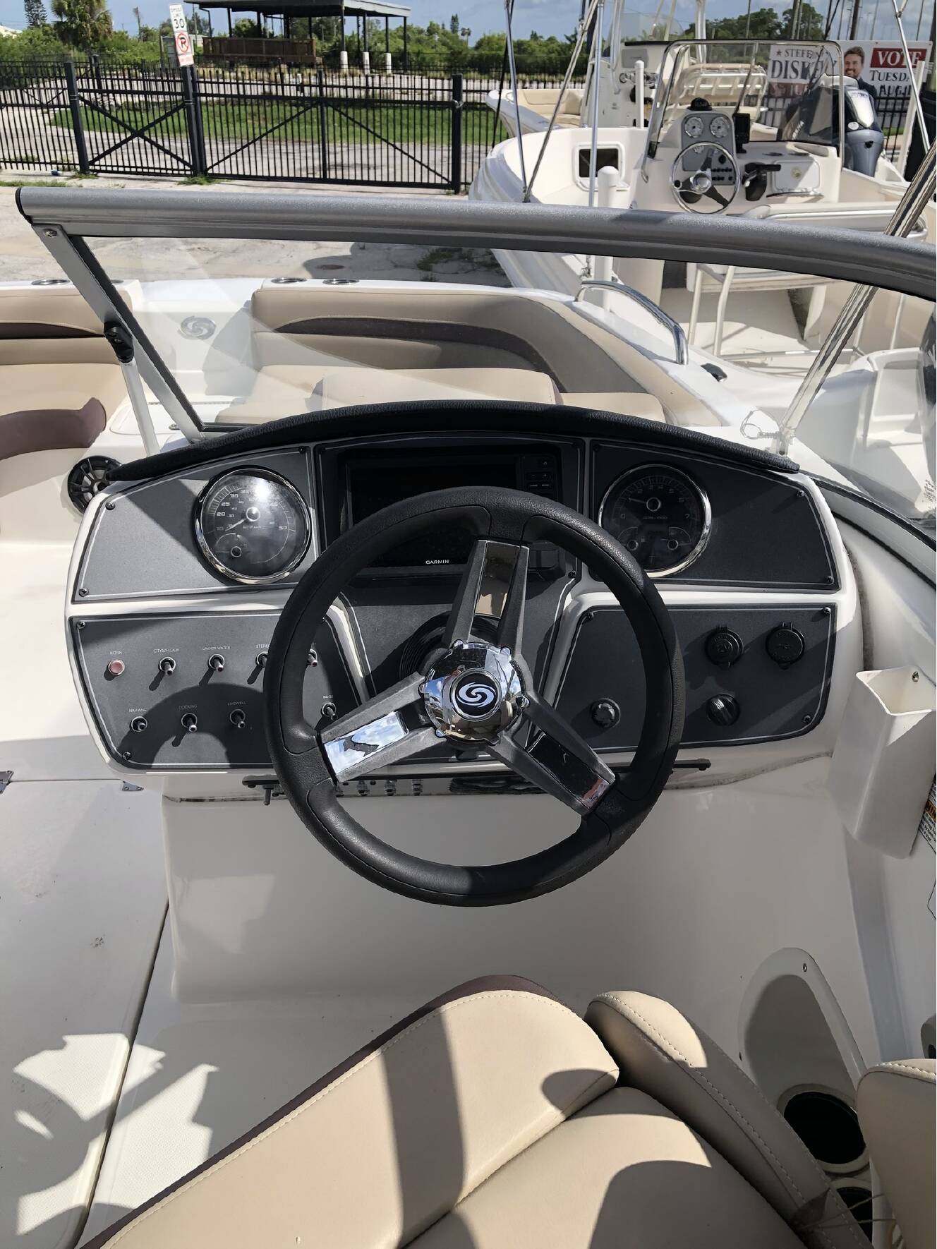 A photo of this 2023 Hurricane Deck Boats USED SD217 -WHITE HULL