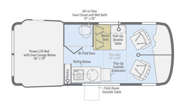 A photo of this 2019 Winnebago Revel 44E