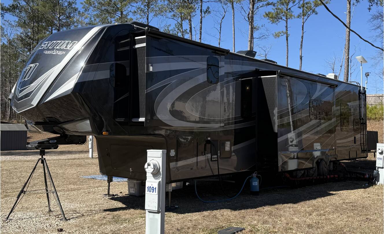 A photo of this 2022 Grand Design MOMENTUM M-CLASS 395MSR