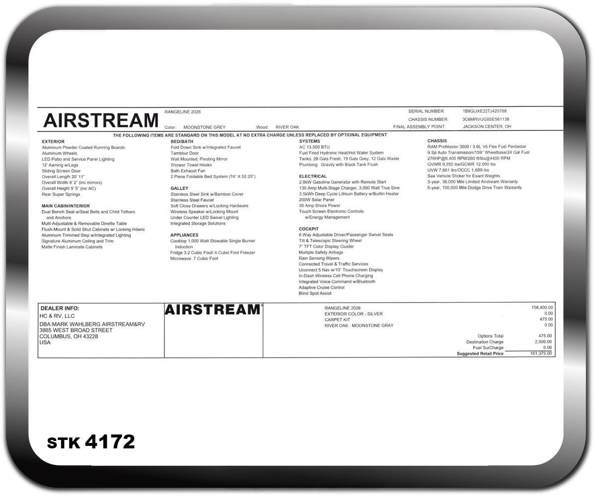 2026 Airstream Rangeline in columbus OH
