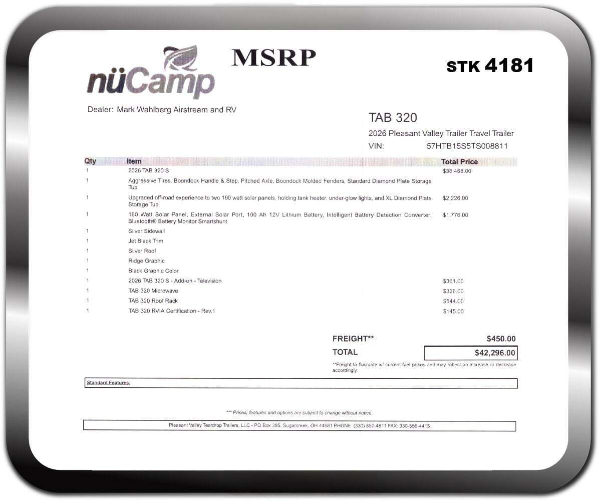 2026 Nucamp TAB 320 S Boondock in columbus OH
