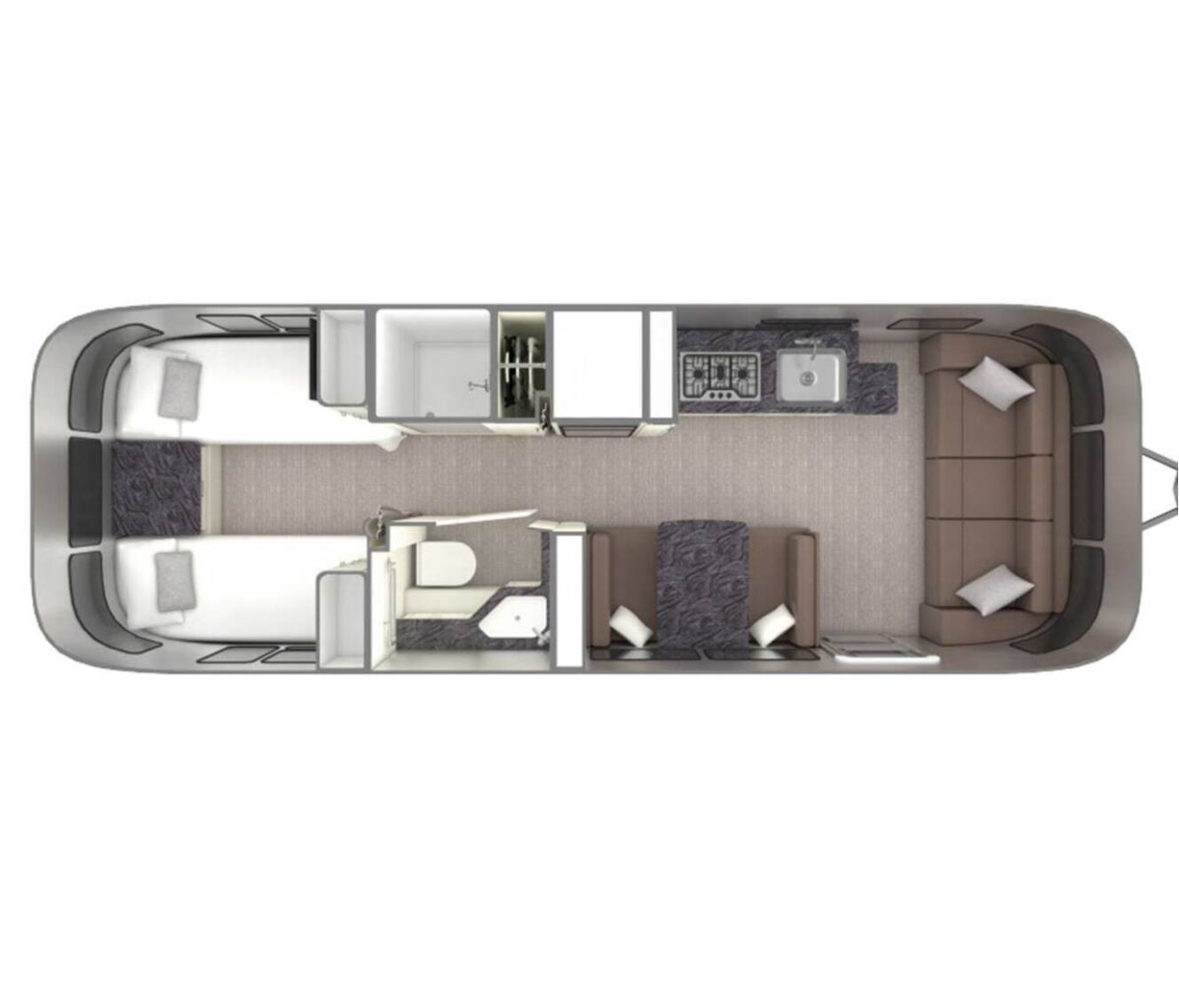 A photo of this 2026 Airstream Classic 28RB Twin