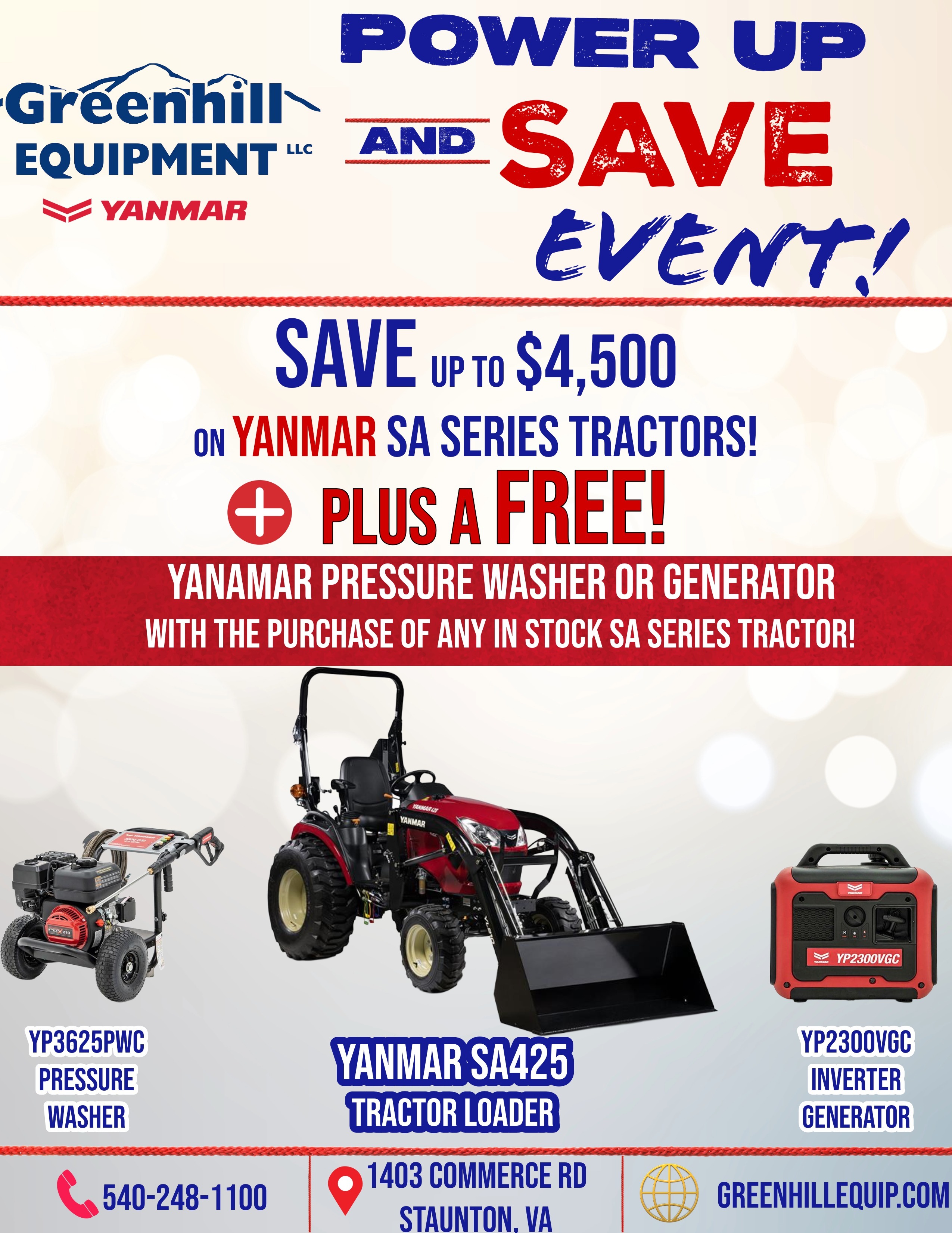 2026 Yanmar USA SA425 TL in Staunton, VA