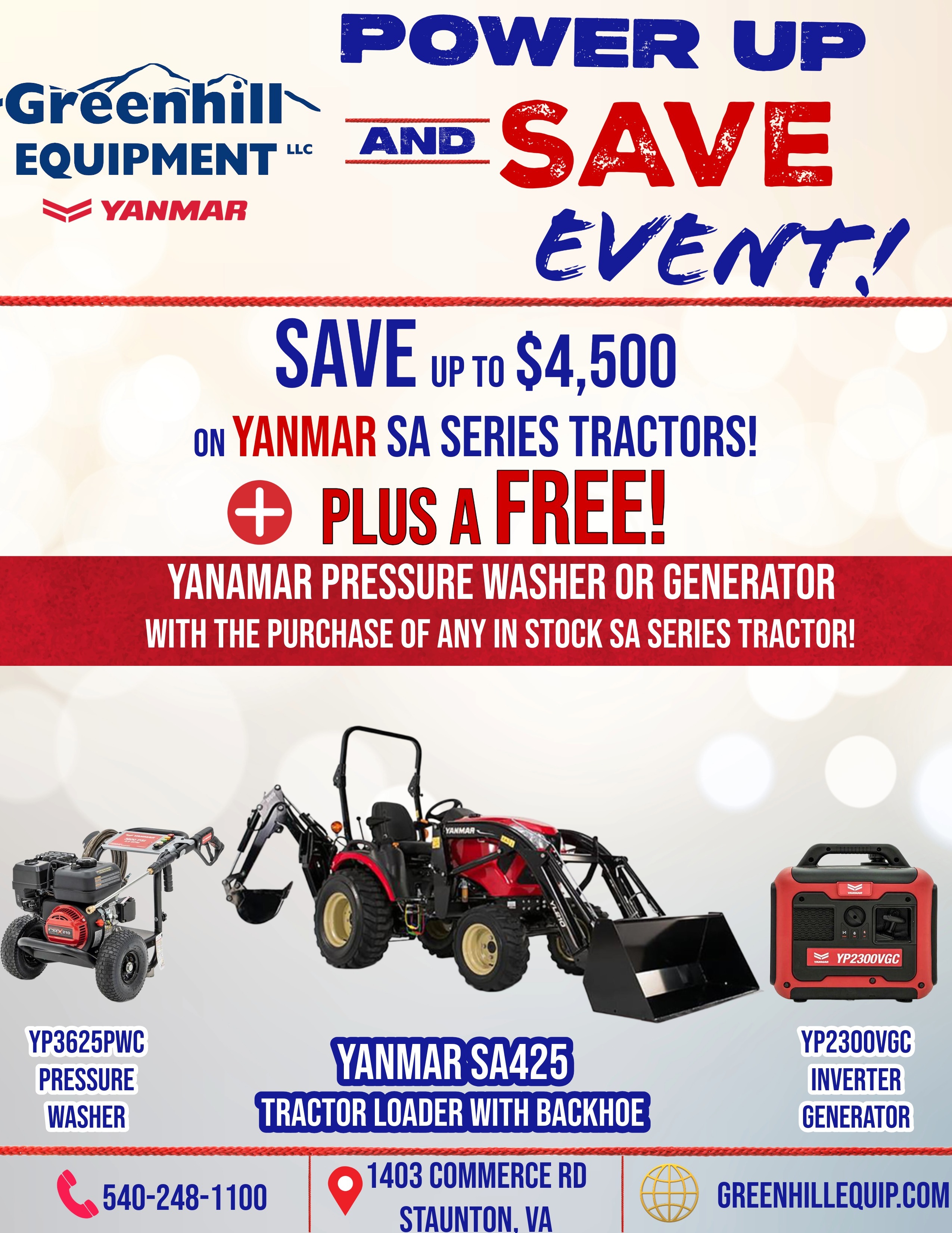 2026 Yanmar USA SA425 TLB in Staunton, VA