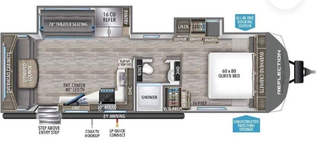 A photo of this 2023 Grand Design Reflection 296RDTS