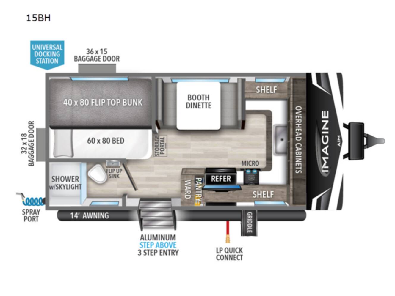 A photo of this 2023 Grand Design Imagine AIM 15BH