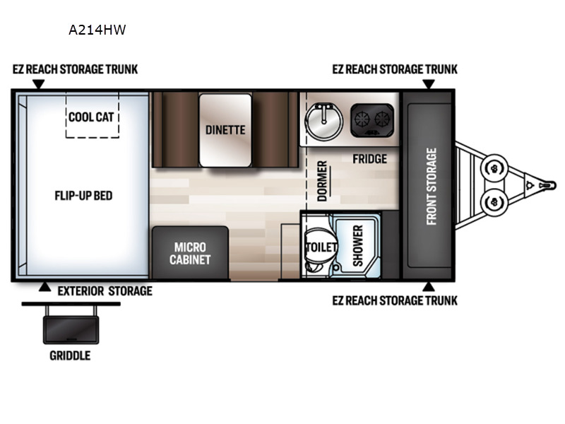 2021 Forest River Rv Rockwood Hard Side High Wall Series A214HW in dewitt MI