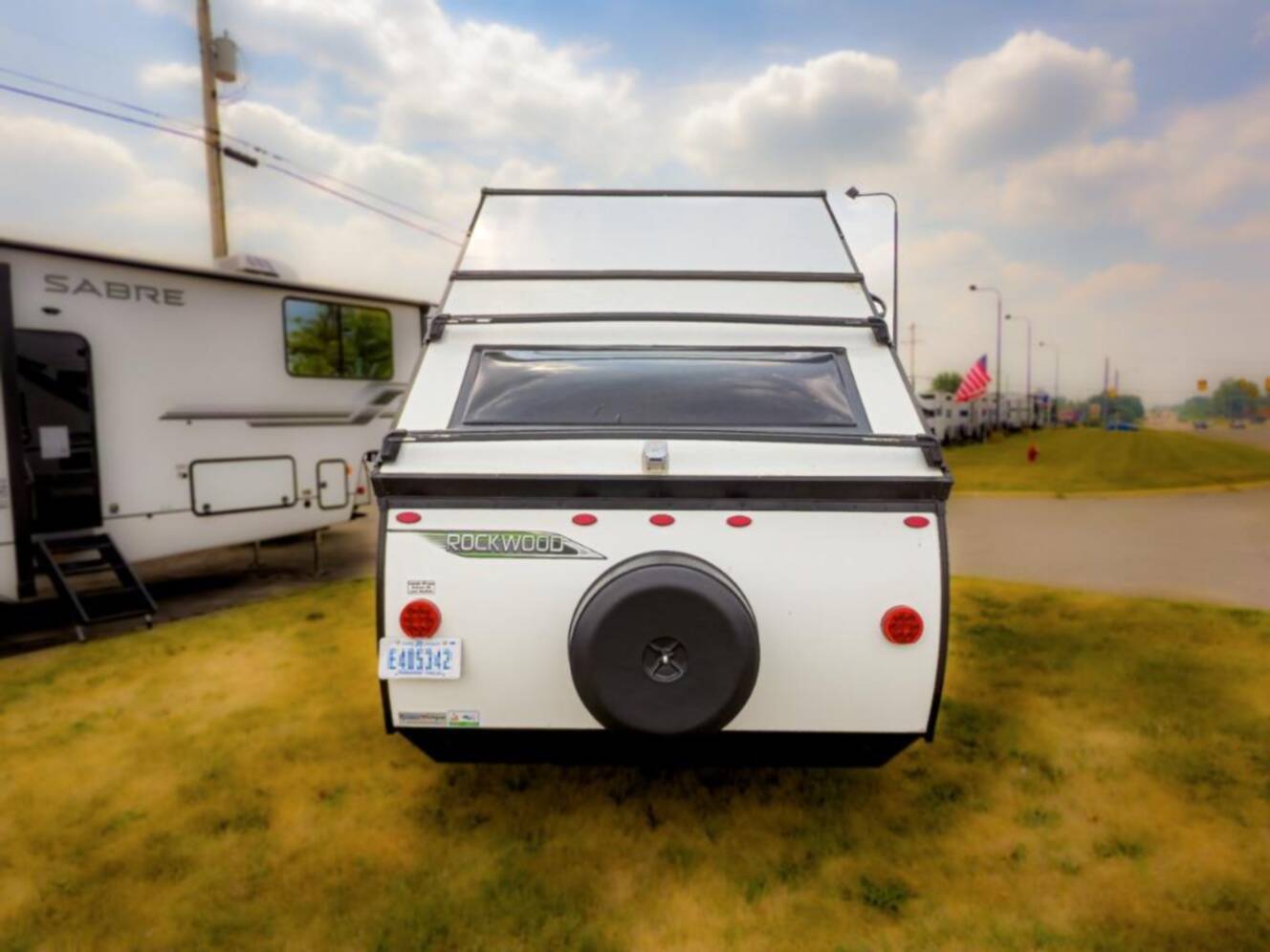 A photo of this 2021 Forest River Rv Rockwood Hard Side High Wall Series A214HW