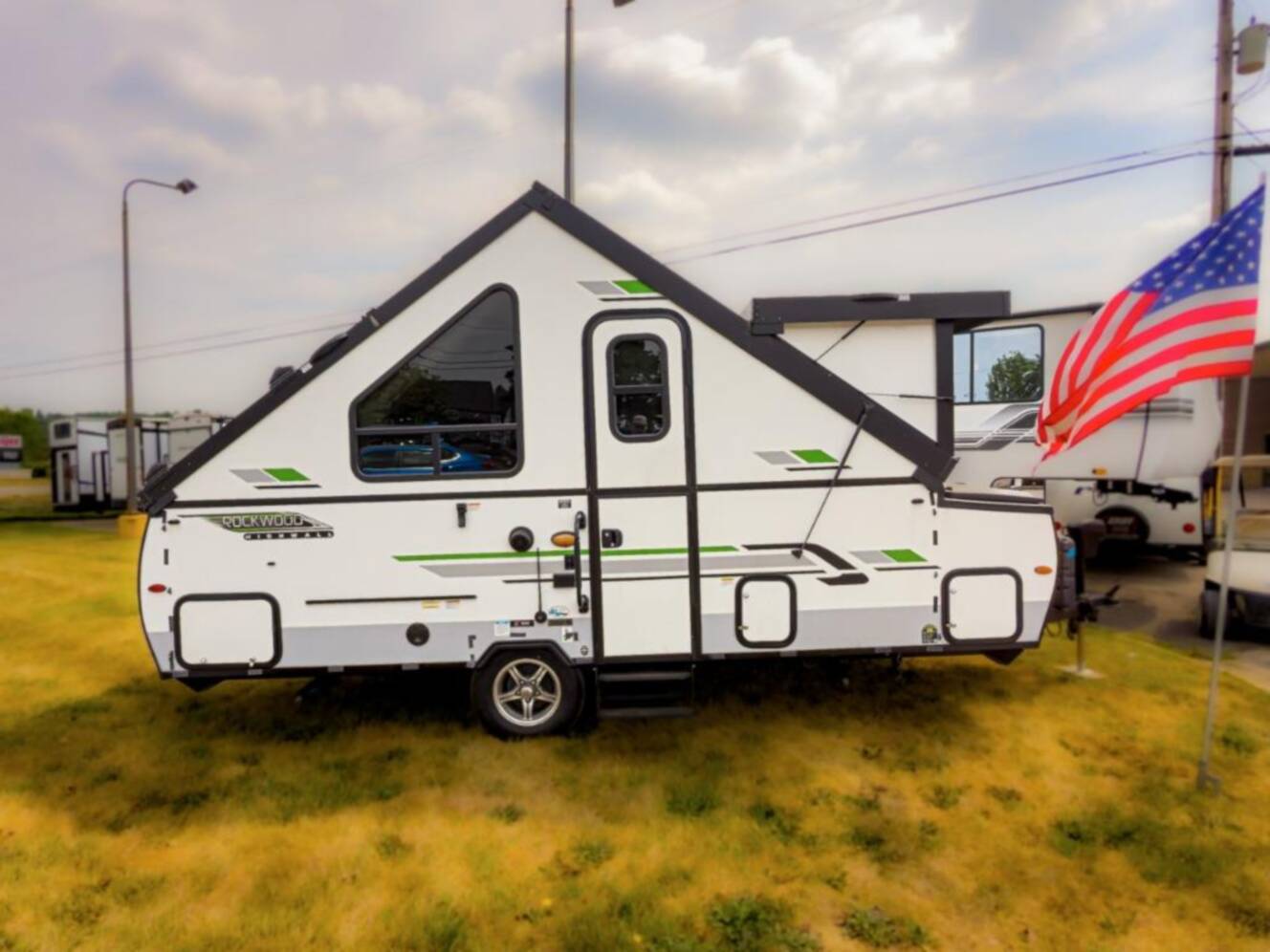 A photo of this 2021 Forest River Rv Rockwood Hard Side High Wall Series A214HW