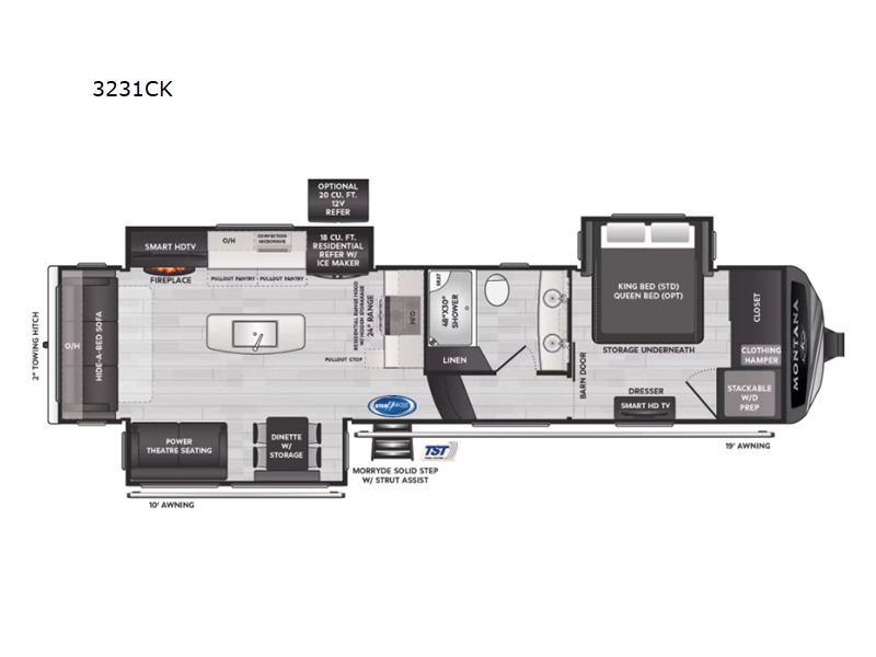 A photo of this 2022 Keystone Rv Montana 3231CK