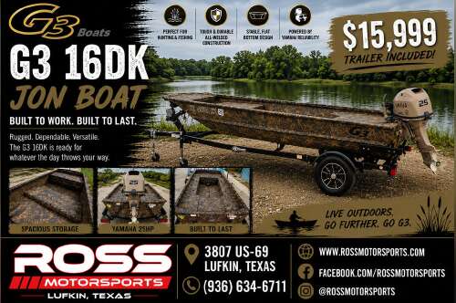 2026 G3 16 DK in lufkin TX