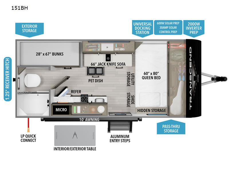 2026 Grand Design TRANSCEND-ONE 151BH in west chester PA