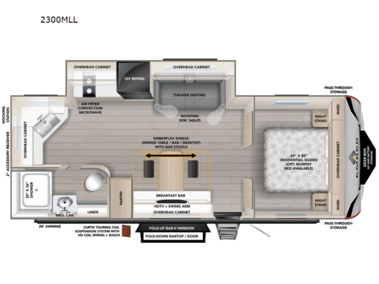 A photo of this 2026 Ember Rv Touring Edition 2300MLL