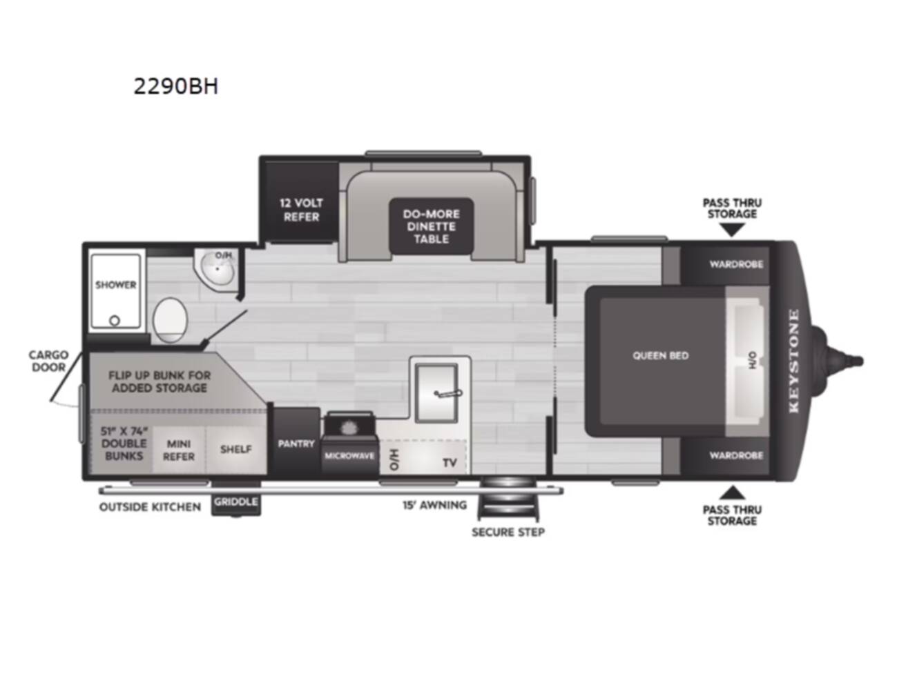 A photo of this 2026 Keystone Rv Bullet Crossfire 2290BH