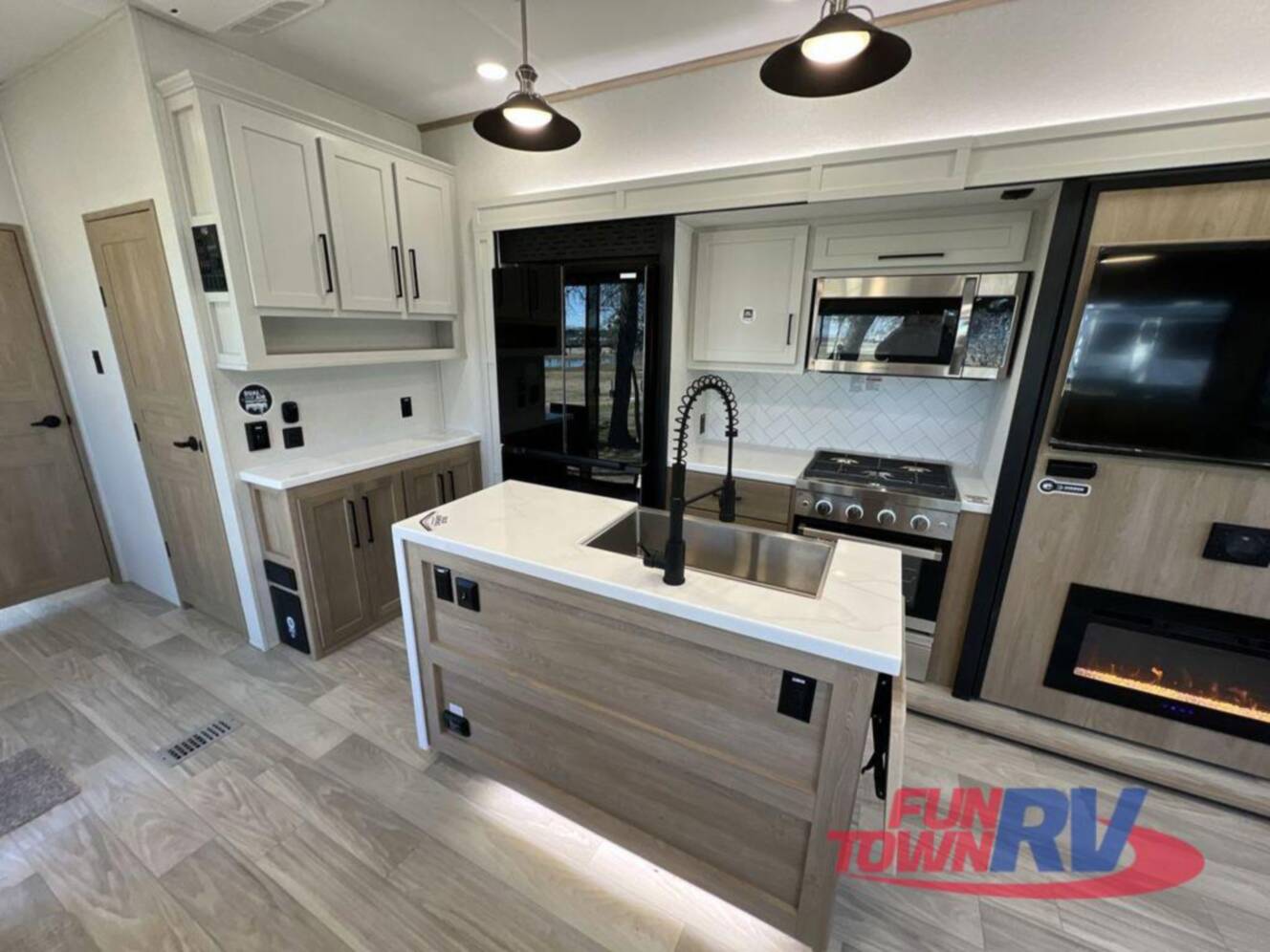 A photo of this 2025 Forest River Rv Sandpiper Destination Trailers 388JW