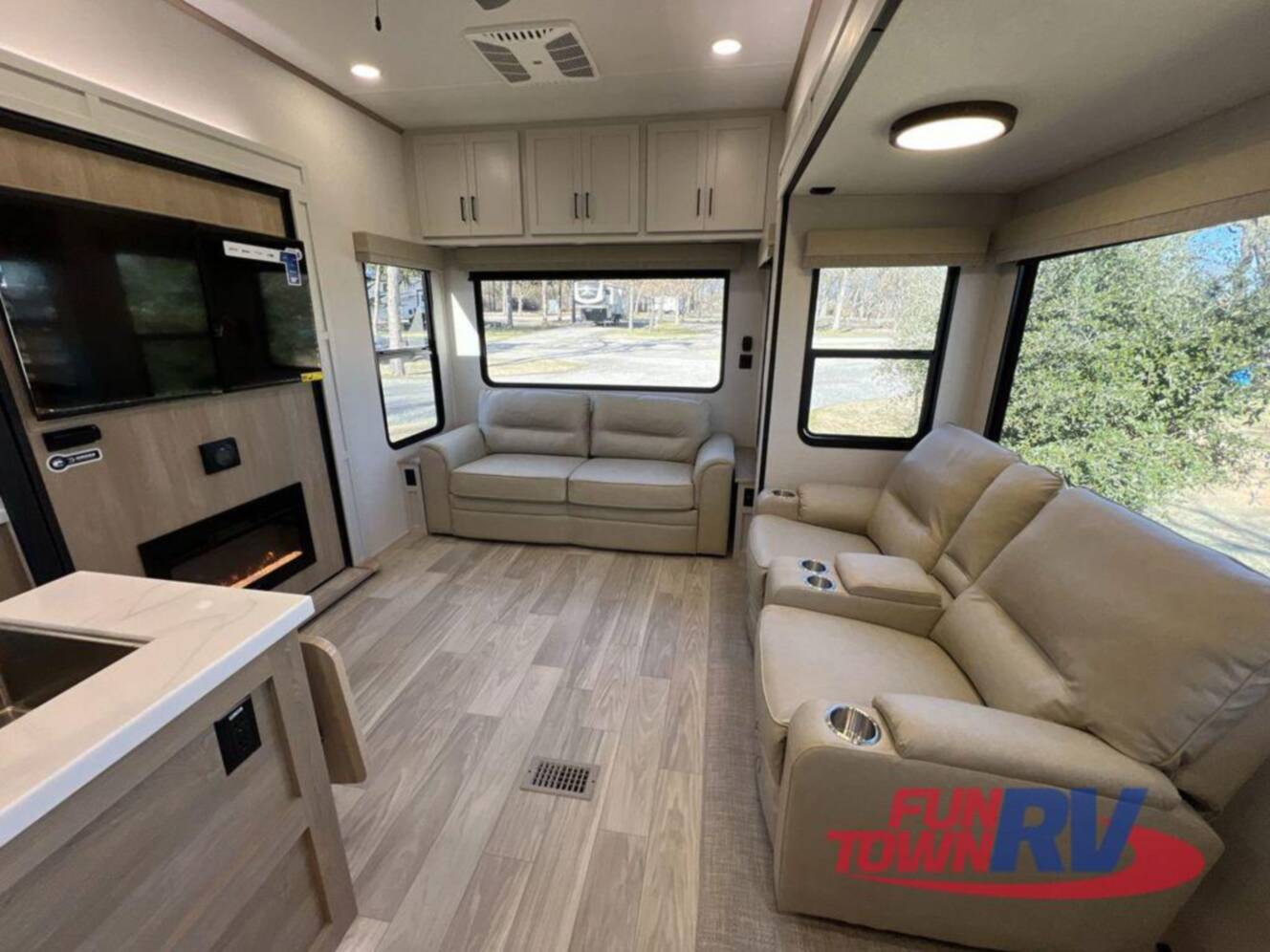 A photo of this 2025 Forest River Rv Sandpiper Destination Trailers 388JW