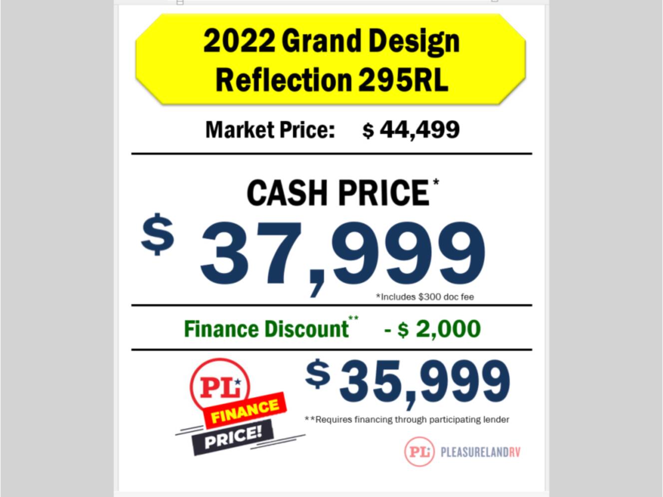 A photo of this 2022 Grand Design Reflection 150 Series 295RL