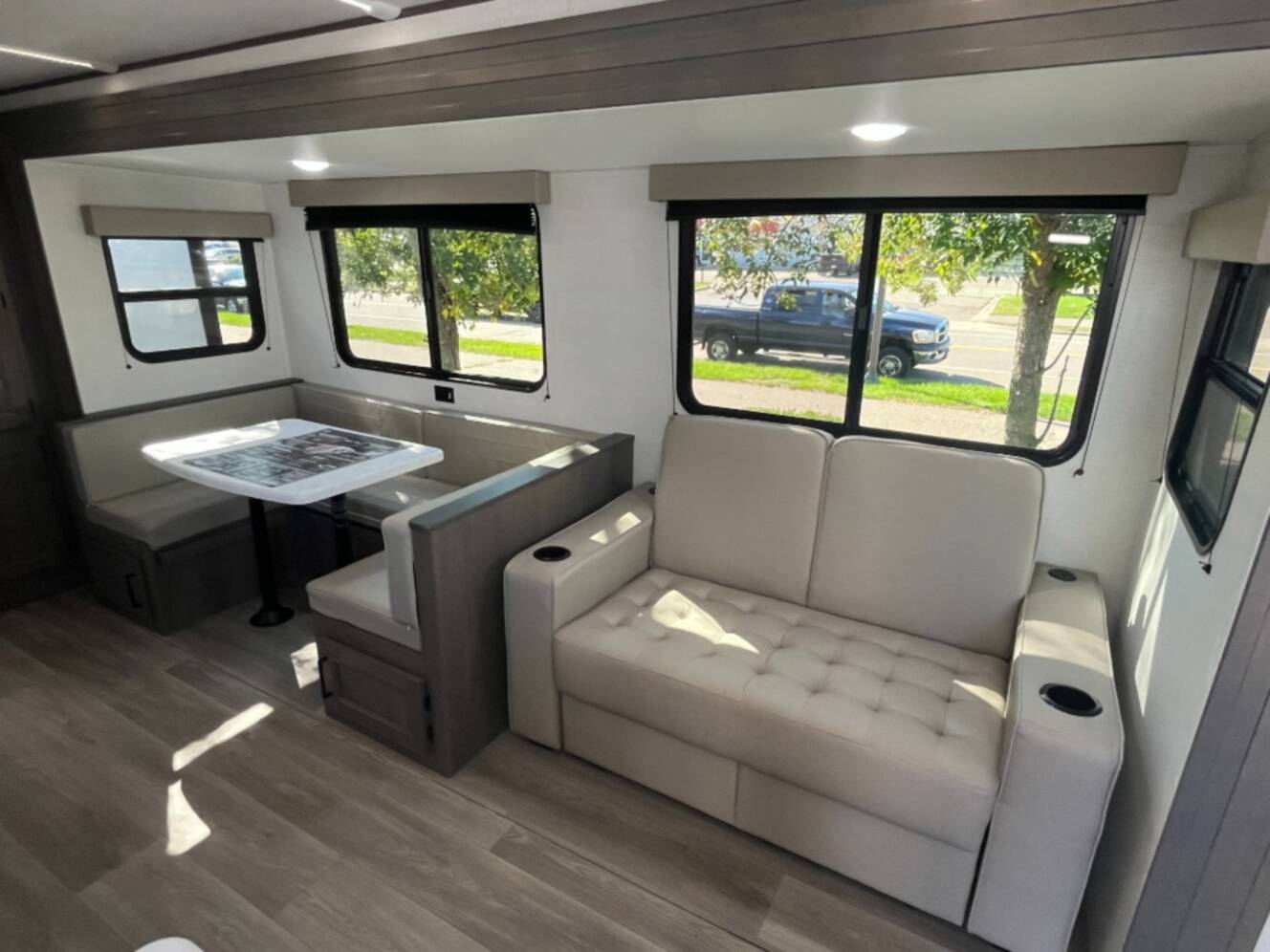 A photo of this 2026 Grand Design Transcend 335BHT