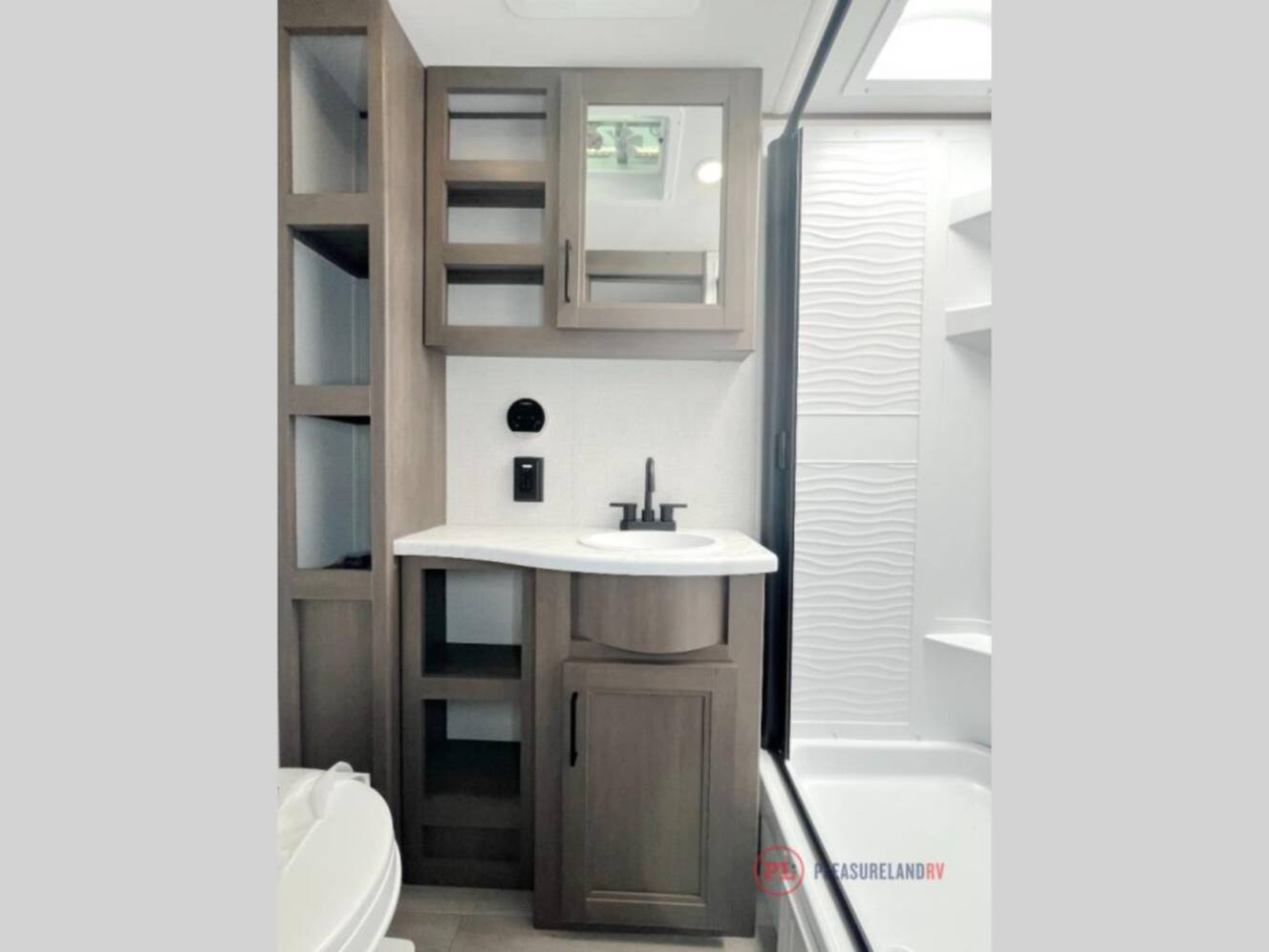 A photo of this 2026 Grand Design Transcend 335BHT