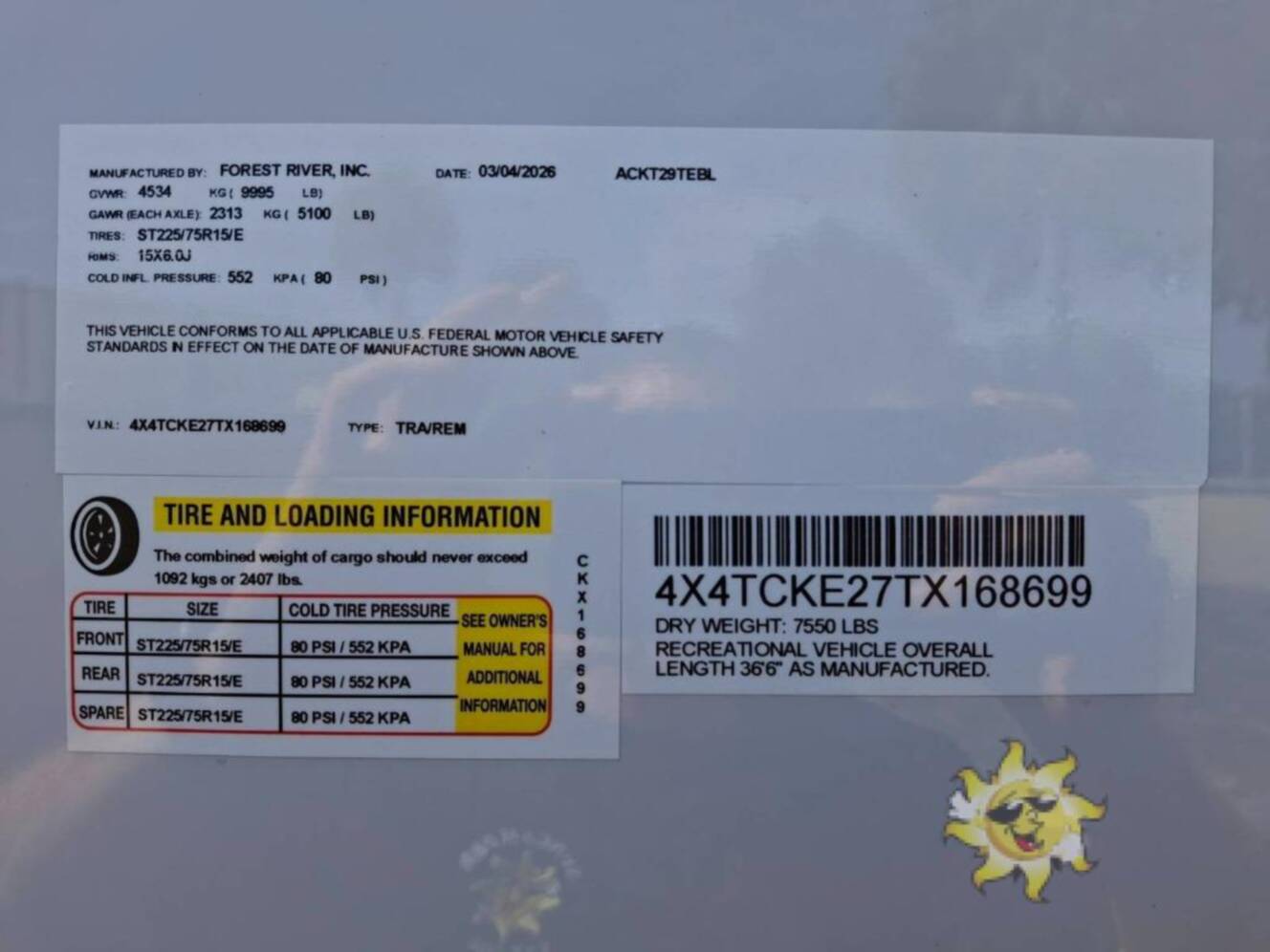 A photo of this 2026 Forest River Rv Cherokee Grey Wolf Black Label 29TEBL