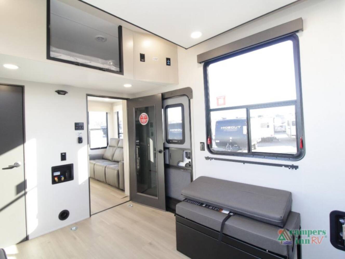 A photo of this 2026 Grand Design Momentum G-Class 320G