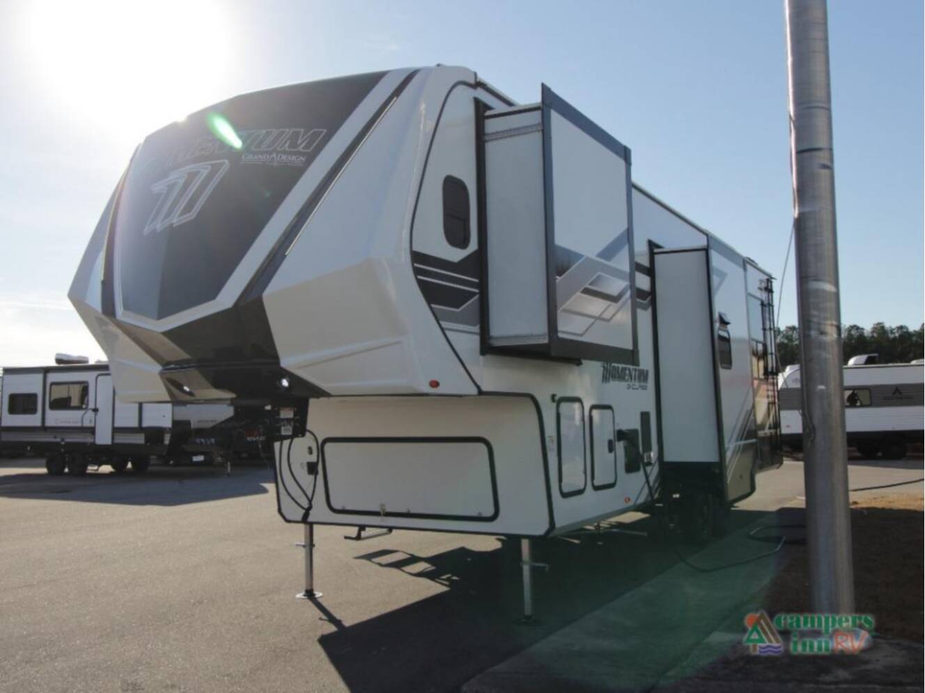 A photo of this 2026 Grand Design Momentum G-Class 320G