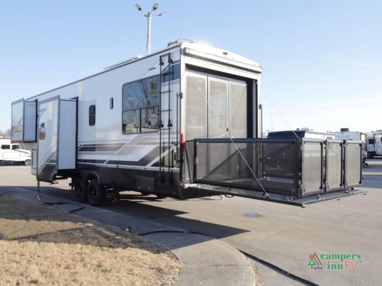 A photo of this 2026 Grand Design Momentum G-Class 320G