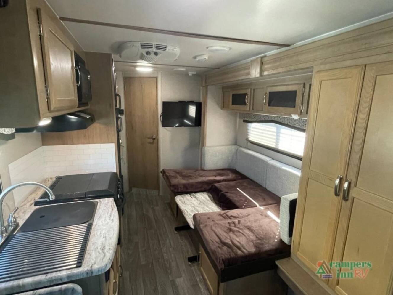 A photo of this 2020 Winnebago Industries Towables Minnie Drop 210RBS