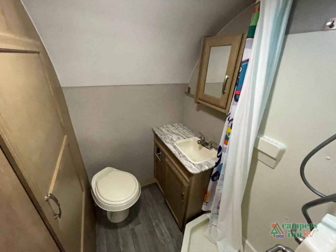 A photo of this 2020 Winnebago Industries Towables Minnie Drop 210RBS