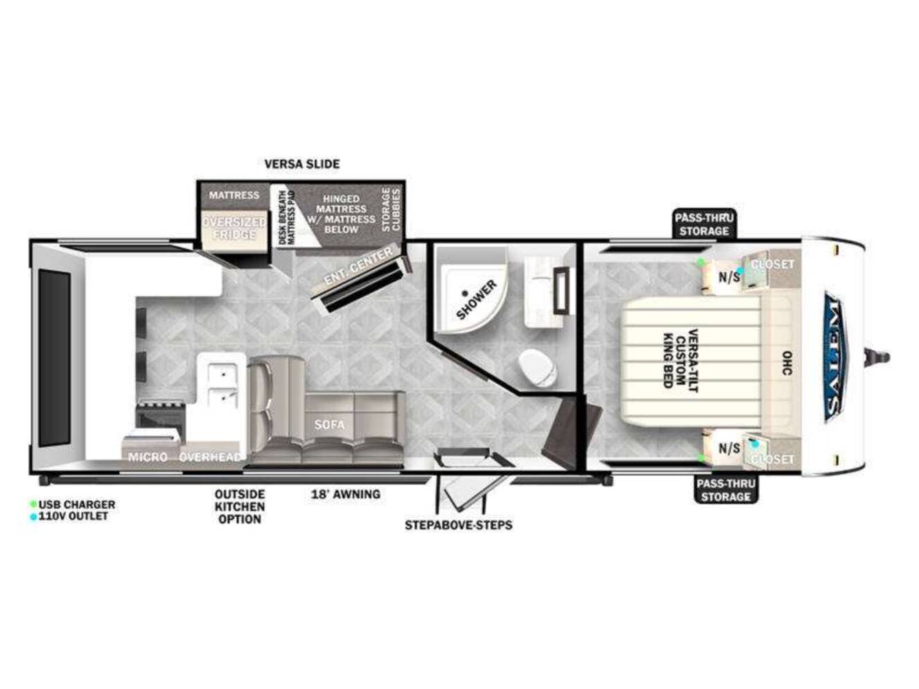 A photo of this 2024 Forest River Rv Salem Cruise Lite 24VIEW