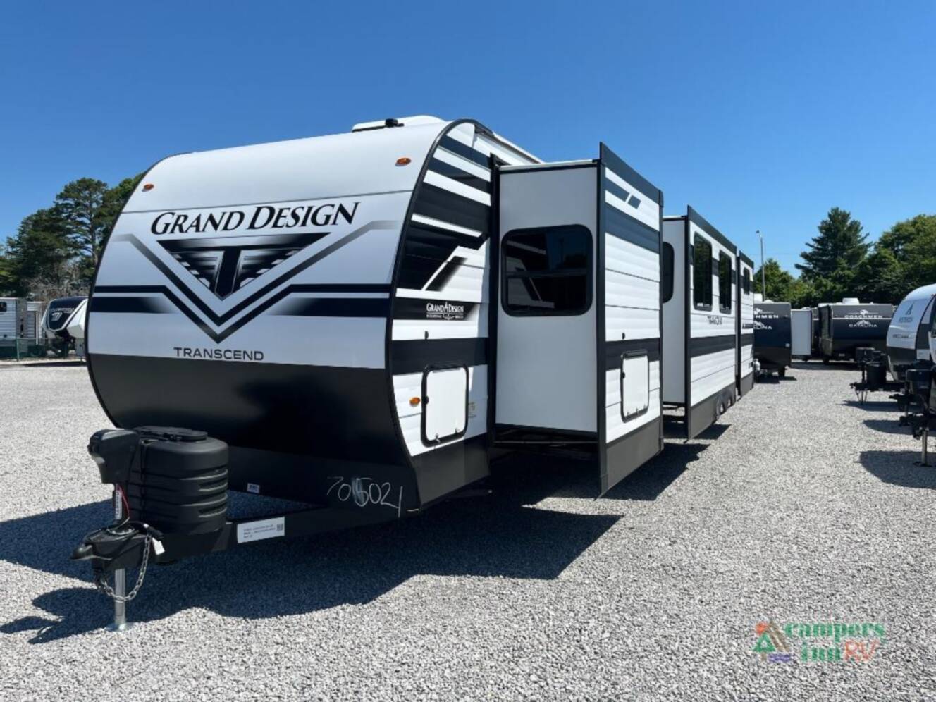 A photo of this 2026 Grand Design Transcend Xplor 335BHT
